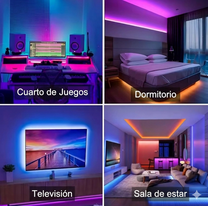 Tira LED RGB con App 5–30m para Decoración