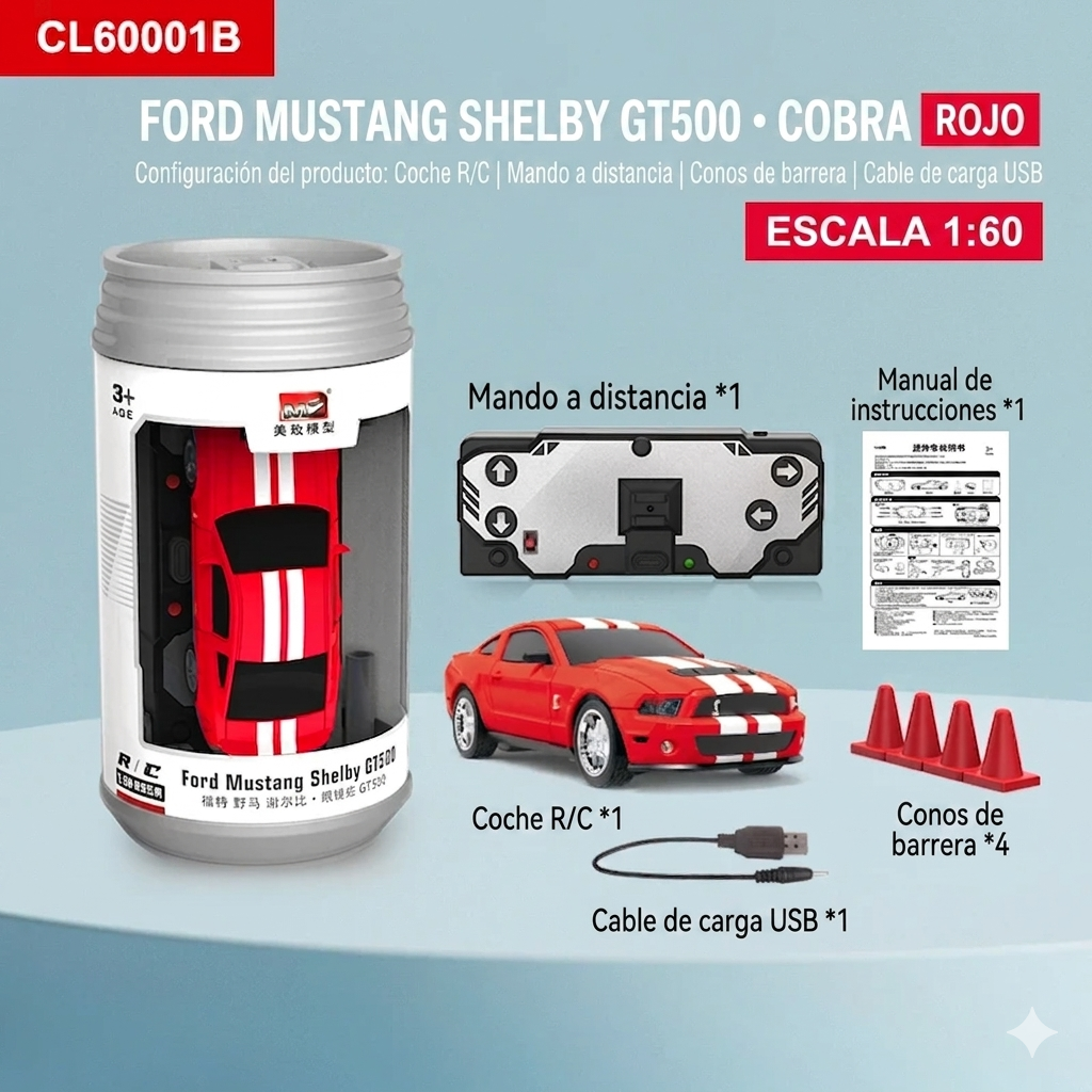 Mini Auto a Control Remoto en Lata Portátil