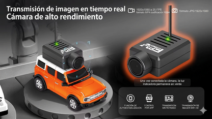Auto RC con Cámara en Vivo - Control desde App o Control Remoto
