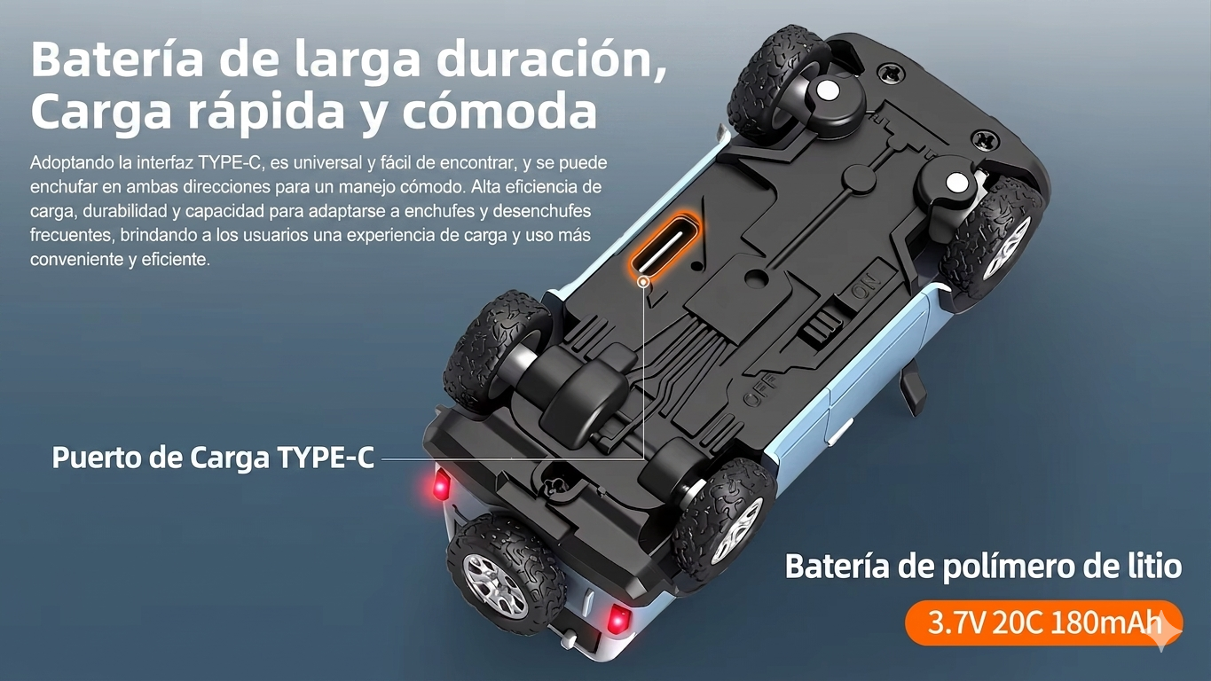 Auto RC con Cámara en Vivo - Control desde App o Control Remoto
