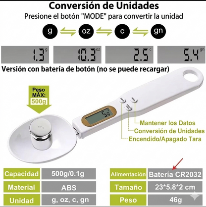Mini Cuchara con Balanza Digital LCD