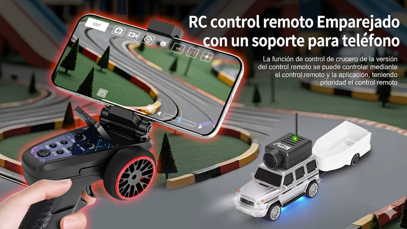 Auto RC con Cámara en Vivo - Control desde App o Control Remoto
