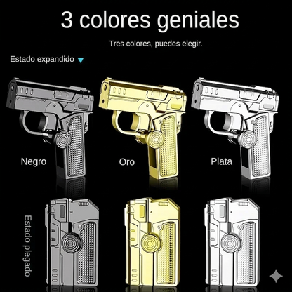 Encendedor plegable con forma de pistola