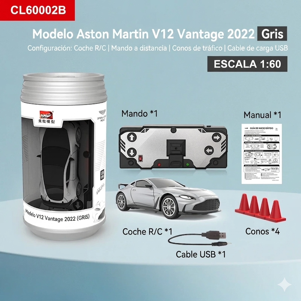 Mini Auto a Control Remoto en Lata Portátil