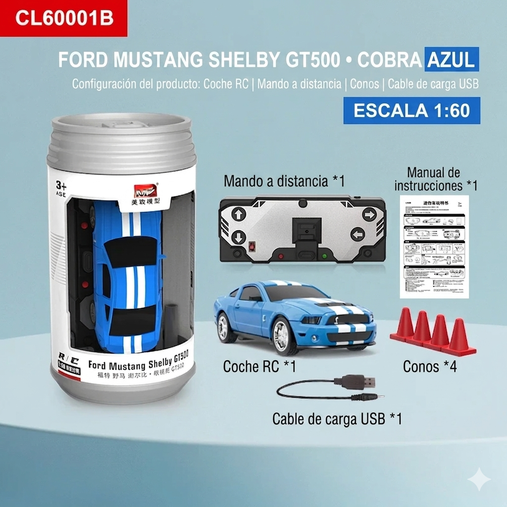 Mini Auto a Control Remoto en Lata Portátil