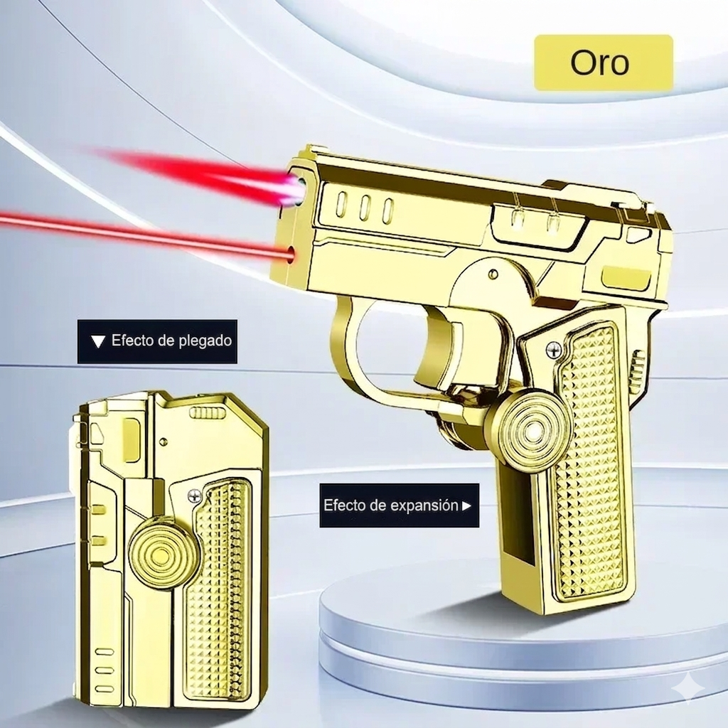 Encendedor plegable con forma de pistola