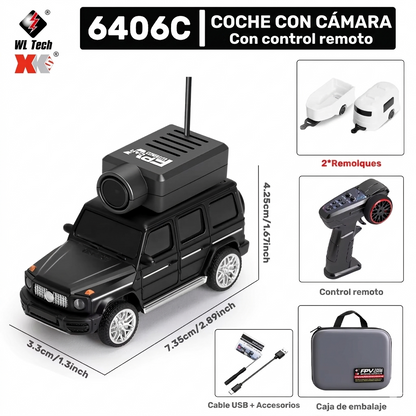 Auto RC con Cámara en Vivo - Control desde App o Control Remoto