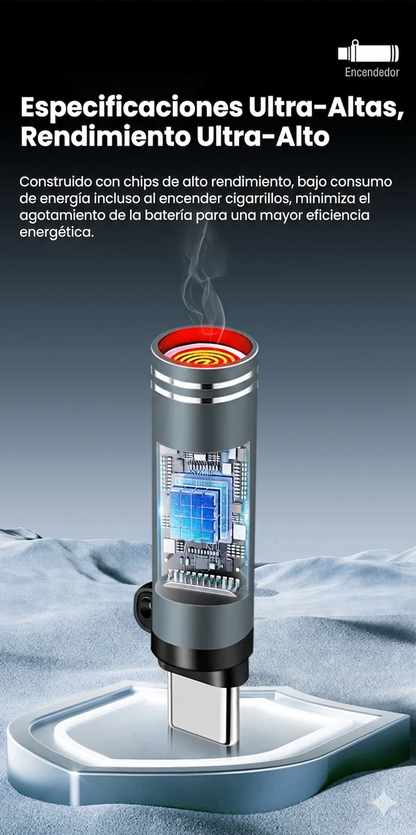 Encendedor USB-C Mini Portátil para Móvil