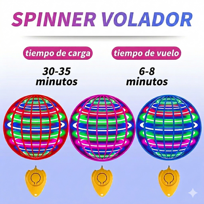 Pelota Voladora Giratoria LED – Juguete Interactivo
