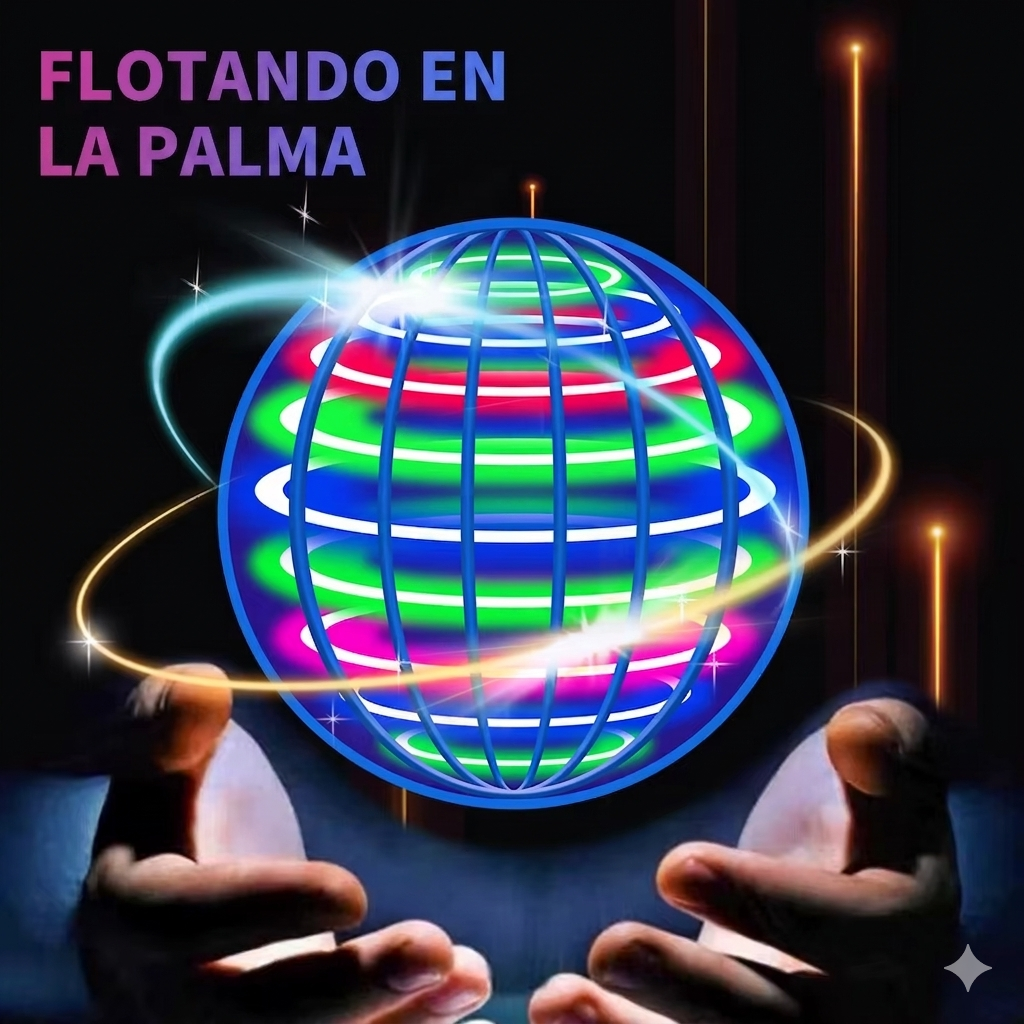 Pelota Voladora Giratoria LED – Juguete Interactivo
