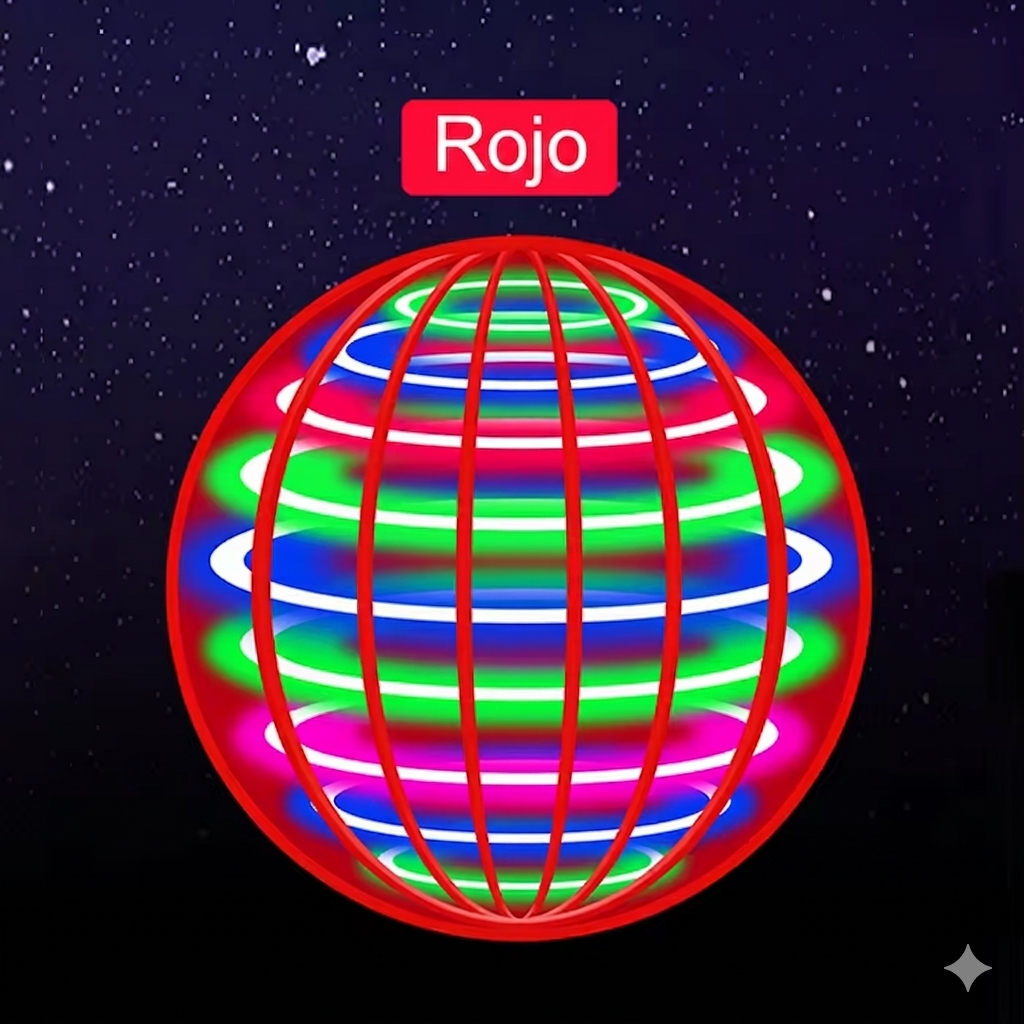 Pelota Voladora Giratoria LED – Juguete Interactivo
