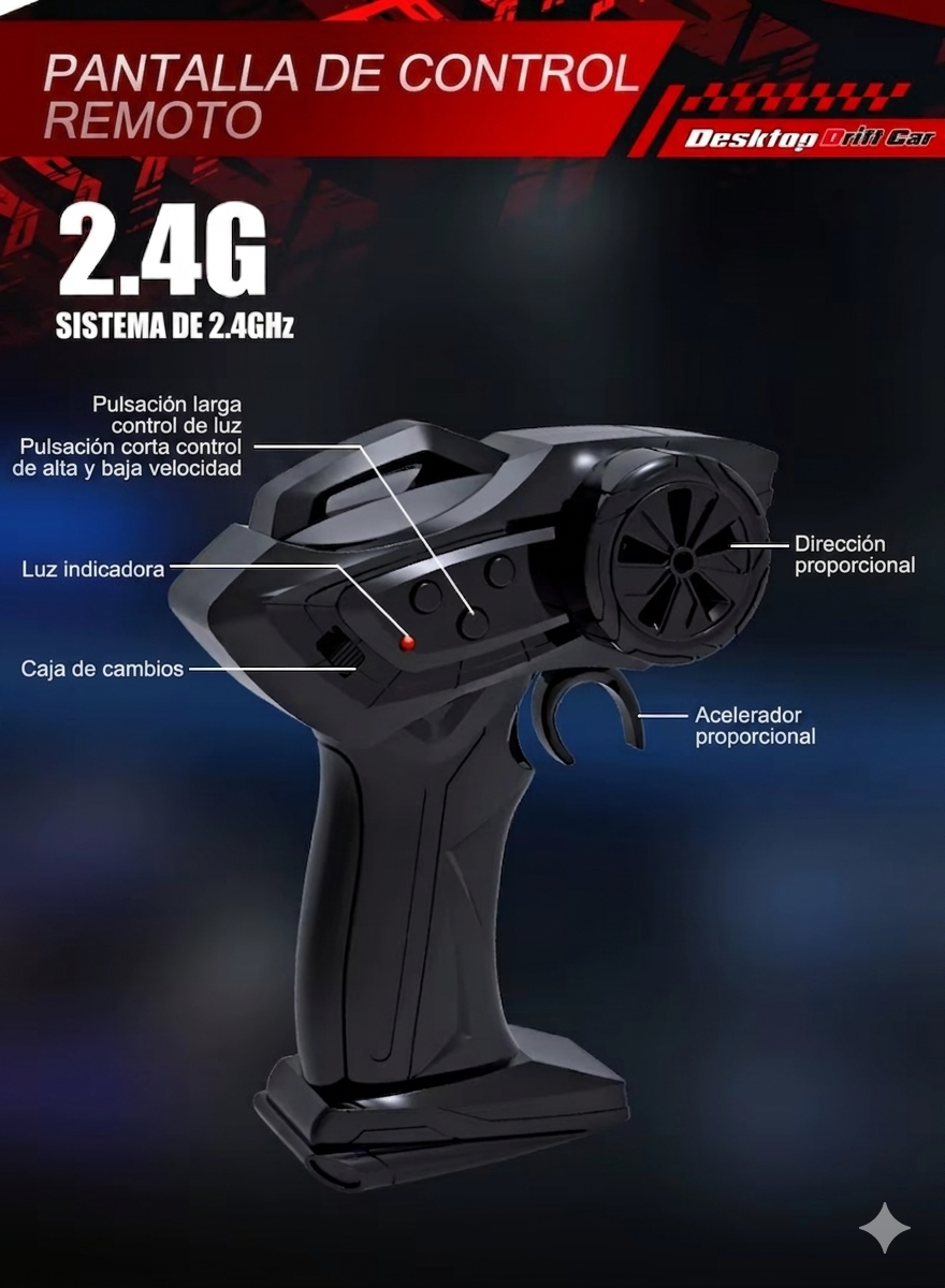 Auto RC Drift 1/64 KF20 · Control Remoto 2.4G 4WD · Mini GTR Racing