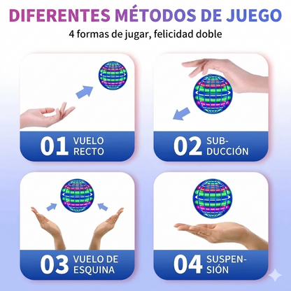 Pelota Voladora Giratoria LED – Juguete Interactivo