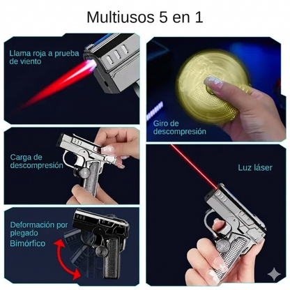Encendedor plegable con forma de pistola