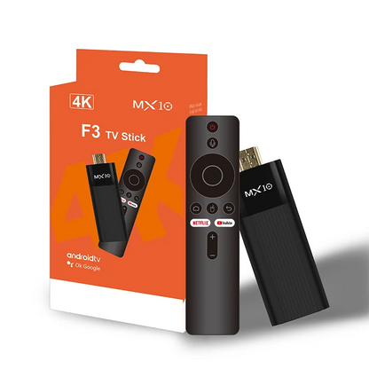 TV Stick Android 4K Ultra HD MX10-F3 2GB/16GB