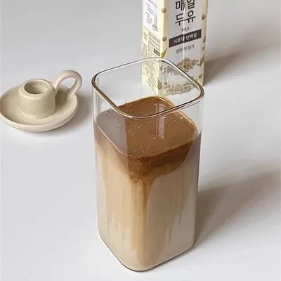 Taza de Cristal con Tapa y Bombilla