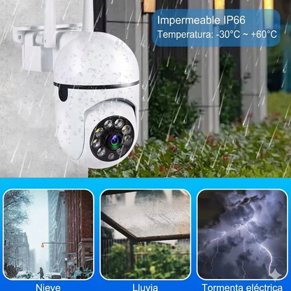 Cámara de Seguridad PTZ con Seguimiento Inteligente WiFi 8MP con Zoom 4X y Visión Nocturna